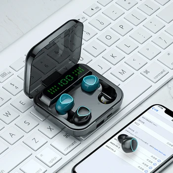 Wireless Headphones Noise Reduction Couple Earbuds with Microphone Bluetooth-Compatible 5.1 9D Four Headset for Double People 3