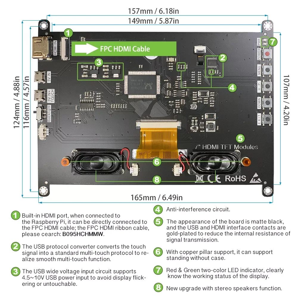   ÷ 1024x600 ġ ũ ,  Ŀ, CPU ͸, ̽  7 ġ HDMI ÷
