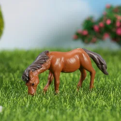 Charming Mini Pony Ornament for Fairy Garden and Home Decor (Brown)