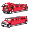 1:32 Alloy Lengthen Hummer Limousine Car Model Metal Diecasts Vehicles With Sound Light Pull Back Car Collection Toys Kids Gifts 3