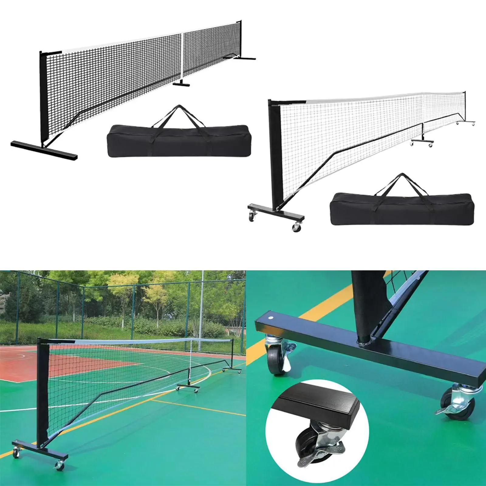 Portable Pickleball Net System 22ft Regulation Size Net with Carrying Bag