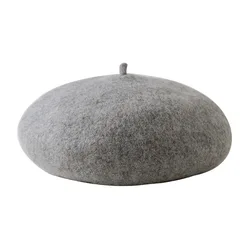 Hat Wool Blend French Beret for Men and Women In Plain Colours Woolen Female Versatile British Painter Hats Korean Retro Trend