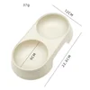 Pet Double Bowl Plastic Cat Dog Food Drinking Tray Feeder Pet Feeding Watering Bowl Pet Supplies Accessories 6