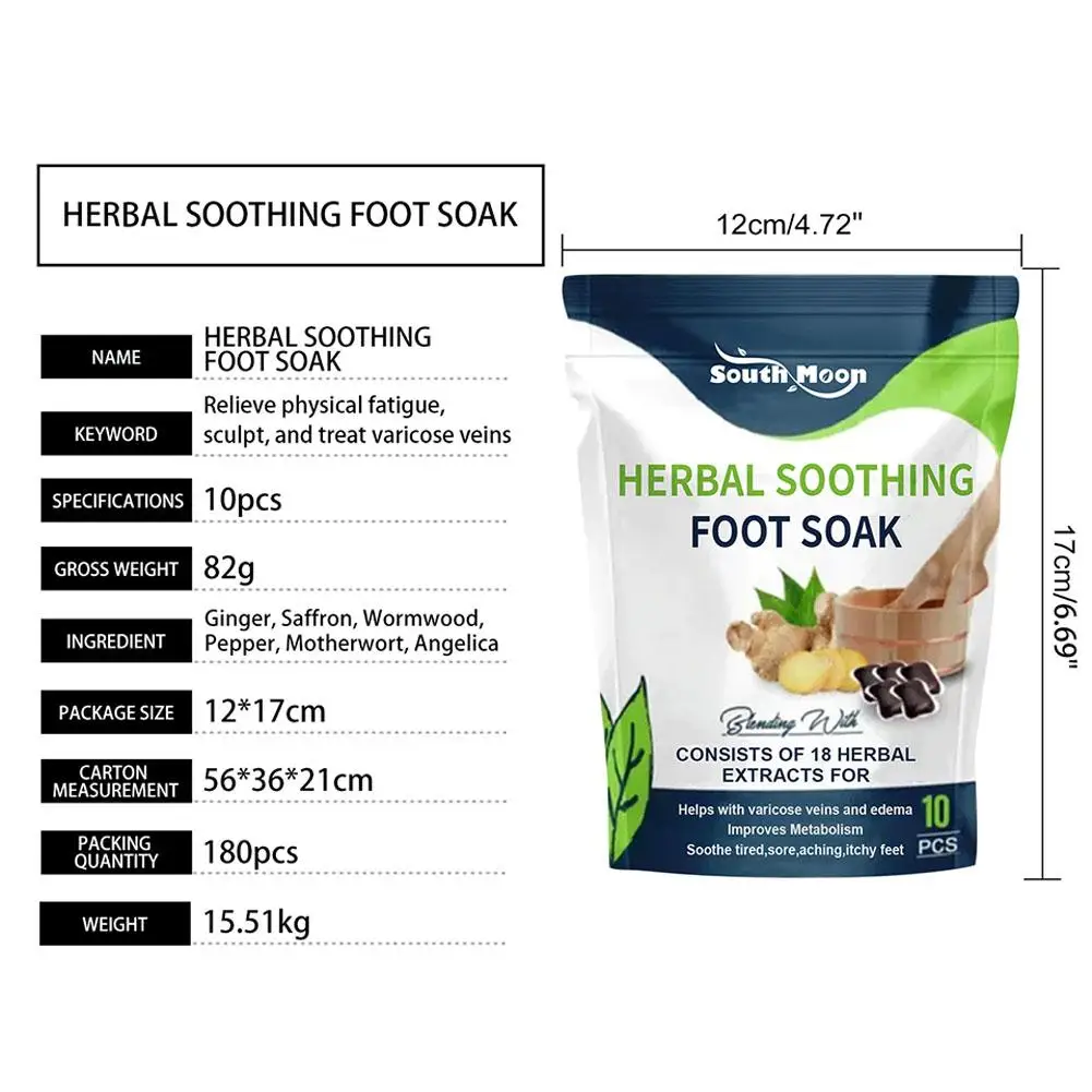 Foot Cleaning Soak Natural Herbal Body Soothing Shaping Relieve Detox Slimming Fatigue Care Bath Foot Swelling W1Q4