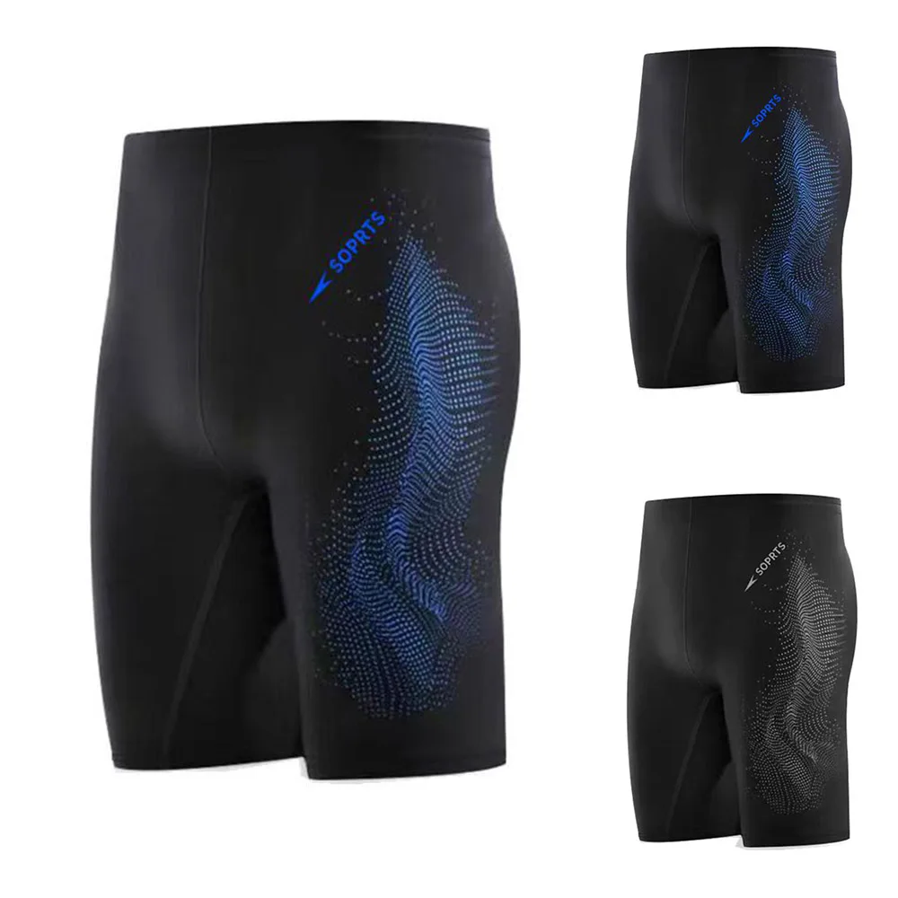 Fashion Male Five Points Swimming Pants Men Mid-Length Swimming Trunks Boy Jammers Sports Surf Shorts Beach Wear For Man swim trunks swim shorts men swimsuit