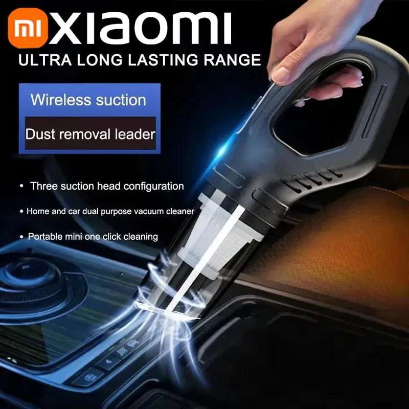 Wireless Vacuum Cleaner Vacuum Cleaner Portable Vacuum Cleaner Handheld Vacuum Cleaner Xiaomi Car Vacuum Cleaner 120W High Power USB Charge Handheld Cordless Strong Suction Car Home 69980000pa