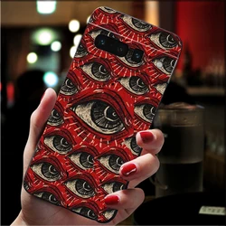 Scary Face Eyes Phone Case with Spooky Design for Google Pixel 8 Pro (Silicone)