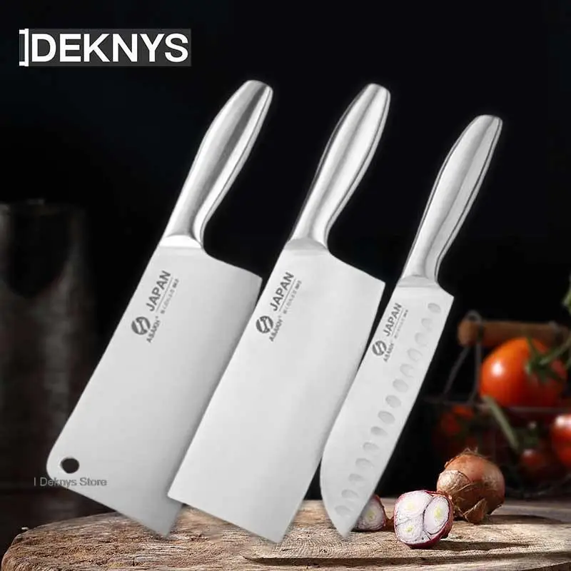 Facas de Cozinha Profissional japonesa, Cutelo de Aço Inoxidável, Original Nakiri Cortando Santoku Cortar Faca, Chef Facas Açougueiro
