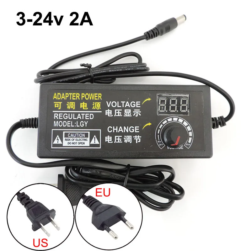 Adaptateur d'alimentation réglable, 220V à 12V 24 V 12V, AC/DC 3V 5V 6V 9V  12V 15V 18V 24 V 1A 2A 5A 10A chargeur - AliExpress