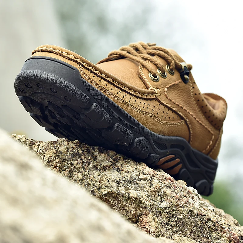 2023 Hot Sale High Quality Handmade Leather Casual Men Soft Shoes Design Sneakers Man Comfortable Leather Shoes 5