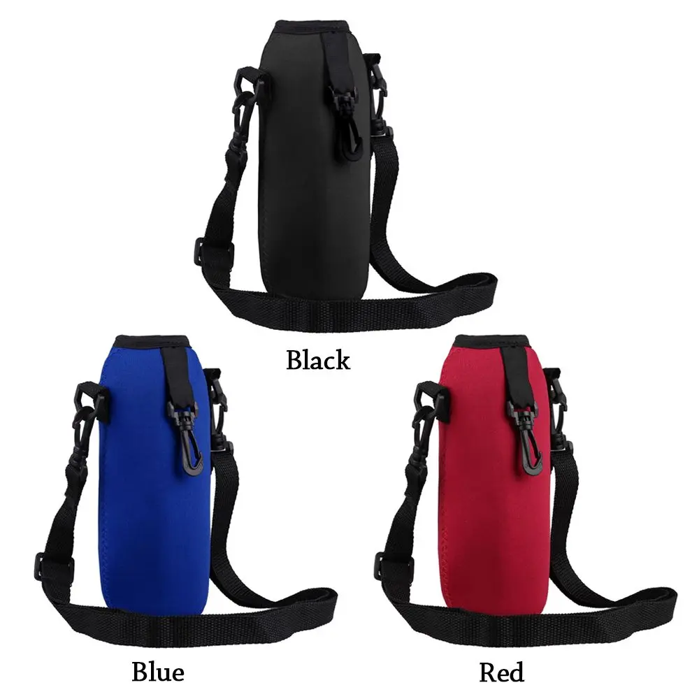 Portable Bottle Pouch Adjustable Shoulder Strap Insulated Neoprene Bottle Holder Bag Water Bottle Carrier Pouch Cover