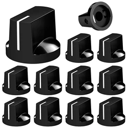 DaierTek 10PCS Premium Control Knobs with Set Screws for Electric Guitar Pedals (Black)