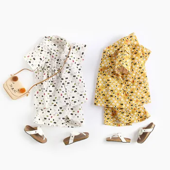 Sanlutoz Summer Baby Clothing Sets Cartoon Infant Boys Girls Pajamas Cotton Shirts + Shorts Casual 1