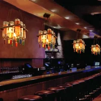American Retro Industrial Rust Metal Colored Wine Bottle Glass Chandelier