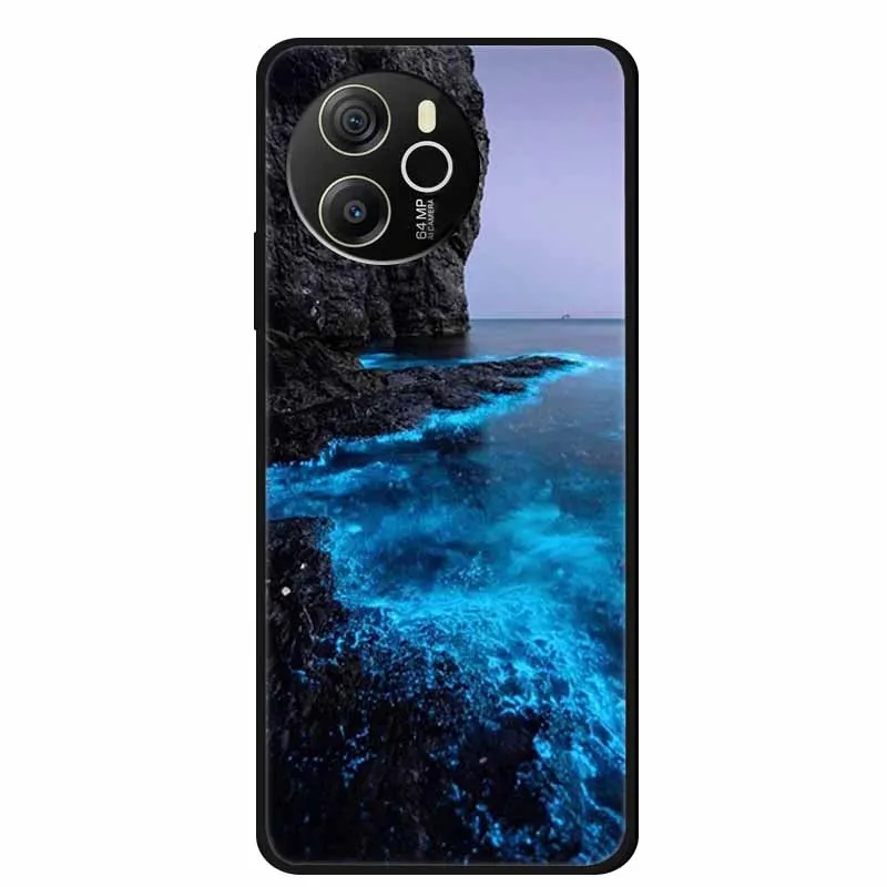 Black Silicone Soft Back Protective Case Cover