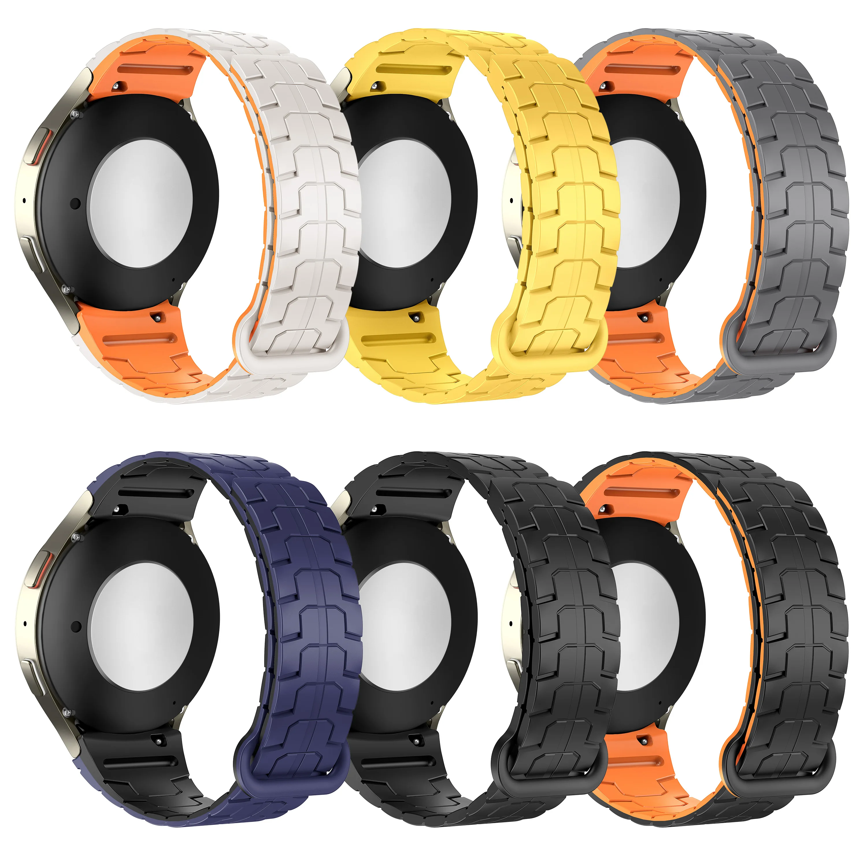 Seamless Silicone Magnetic Watch Band Bracelet