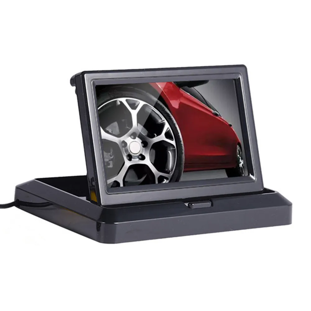 4.3" Car Auto Foldable Monitor LCD Screen Dash Stand 12v Universal for Backup Camera Screen/Rear View/DVD/Media Player for Truck