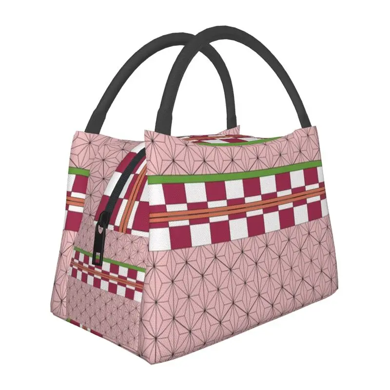 

Nezuko Kimono Cosplay Thermal Insulated Lunch Bag Demon Kimetsu No Yaiba Portable Lunch Tote for Outdoor Picnic Meal Food Box