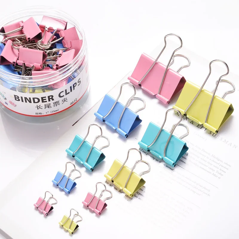 40/60Pcs Metal paper clip 15mm color paper clip used for books stationery school office supplies