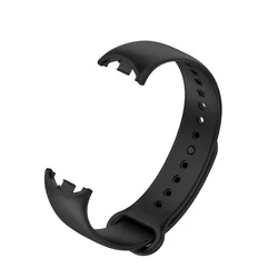 Silicone Sport Strap Replacement for Fitness Tracker Bracelet (01 Black)