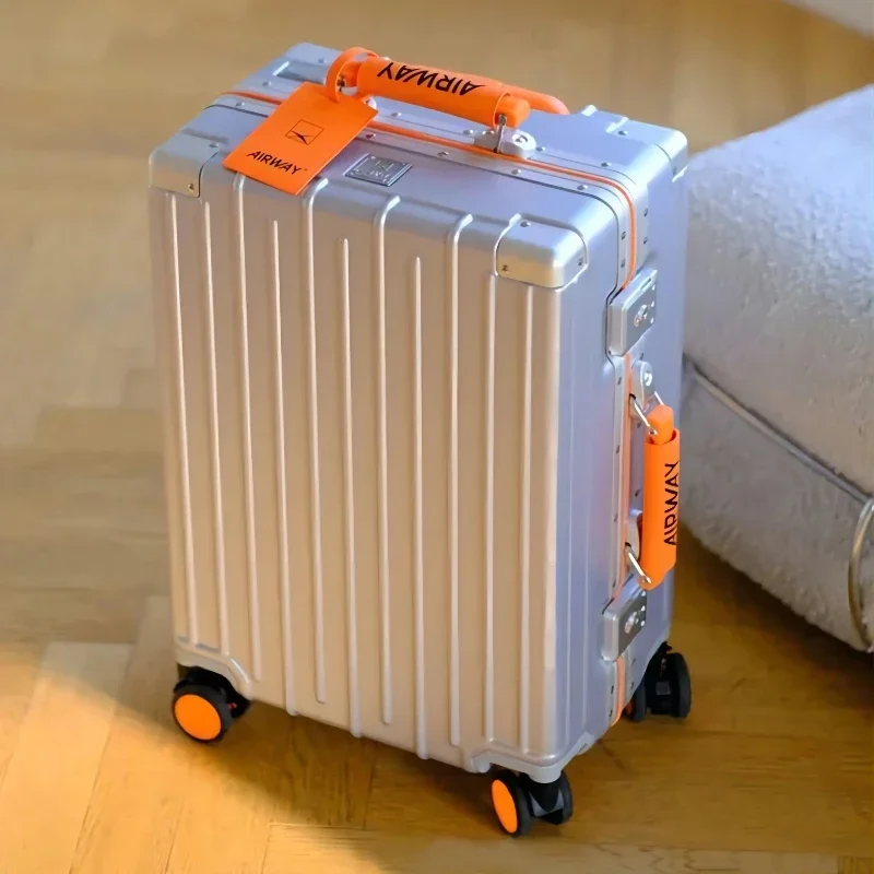 

Дорожный чемодан с алюминиевой рамой и зарядным устройством USB, первоклассный чемодан для женщин, сумка для путешествий 20/24/26/28 дюймов, мужской багажник