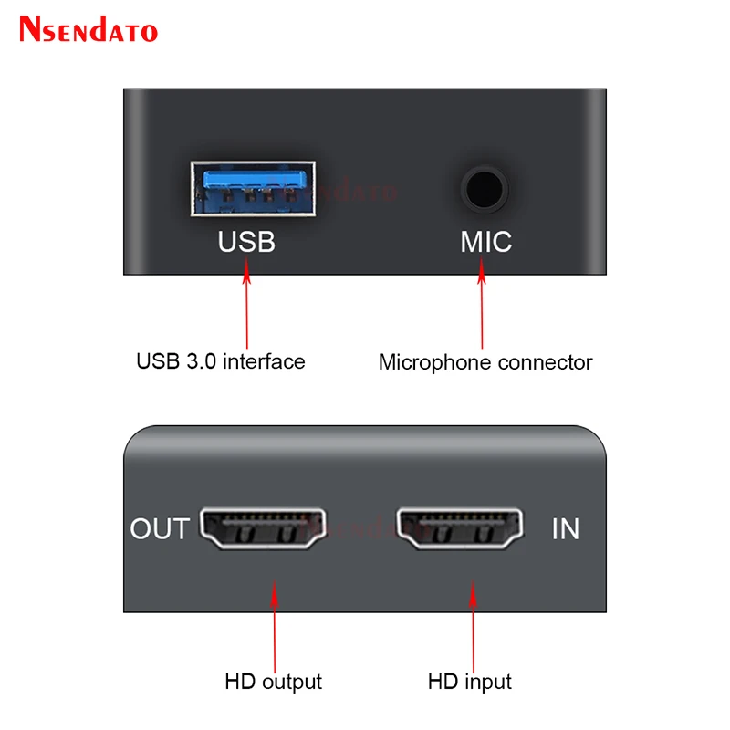 Video Capture Adapter EZCAP 321A USB 3.0 HD60 4K Video Game Capture For XBOX One PS4