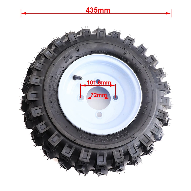 ATV 16 inch tubeless wheels 16x6.50-8 vacuum Tyre 8 inch iron hub for snowplow Lawn Mower Farm Vehicle Tool Car Tire Parts