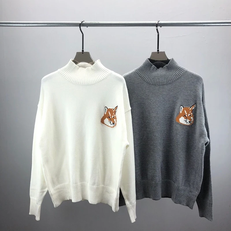 

Winter women men couple sweaters Harajuku vintage cartoon knitted sweater men hip hop rap pullover women jumper sweater свитер