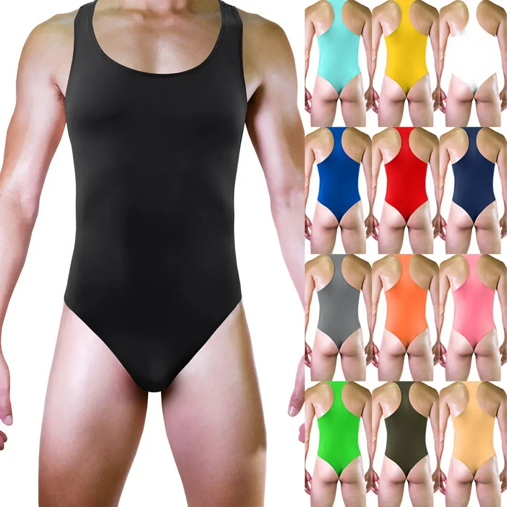 Mens Ice Silk Bodysuit Backless Singlet Jockstrap Bulge Thong Sleeveless Breathable Jumpsuit Elasticity Intimates Underwear men bodysuits