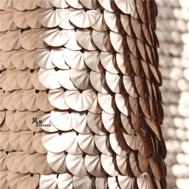 Encrypted three-dimensional metal texture fish scale stage sequins high-end mesh clothing fabric