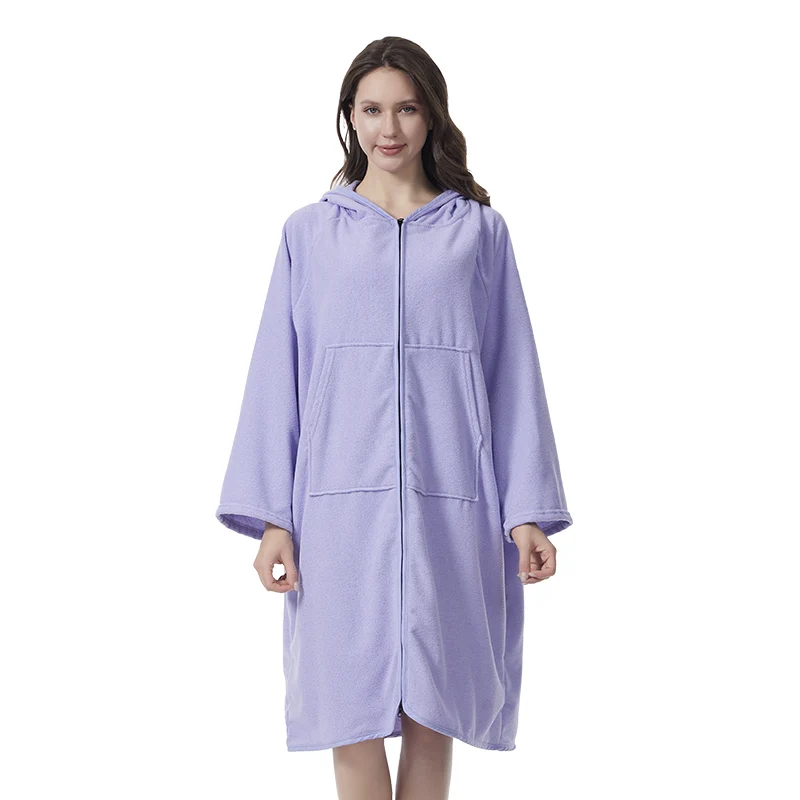 Accappatoio mutao con zip maniche lunghe asciugamano mare_voghion.com