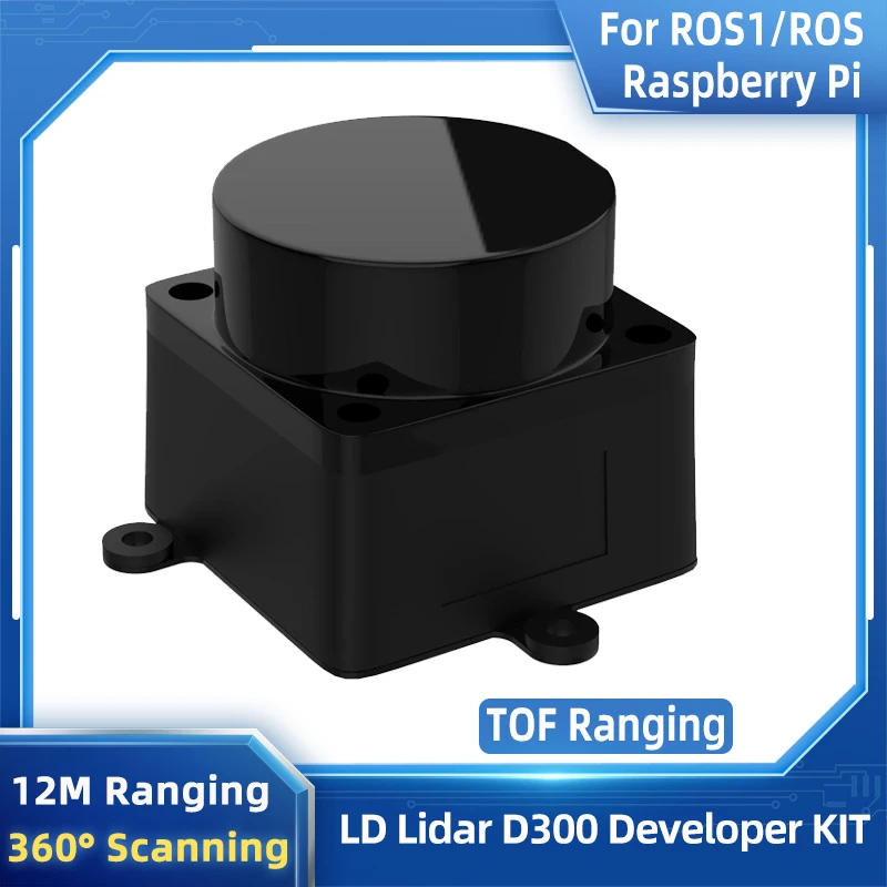 

D300 Lidar Kit LD19 D06 360° TOF Laser 3D Scanner 5-13Hz 12M Range Support ROS ROS2 Raspberry Pi Jetson Nano Robotics