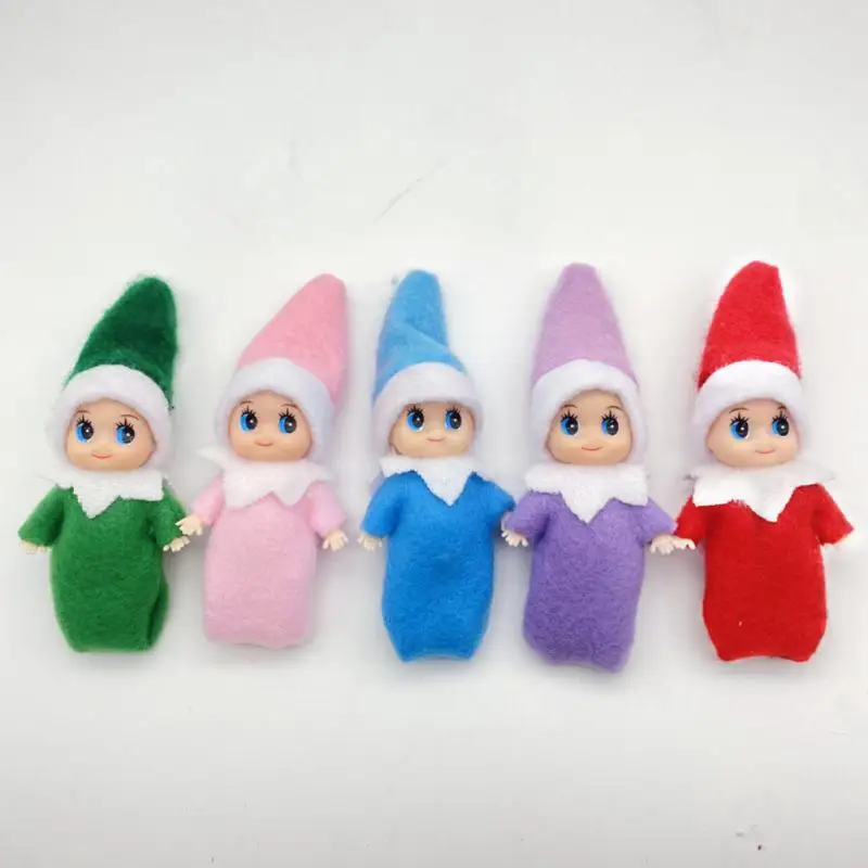 Christmas Decorations Assembled Toys Christmas Baby Elf Dolls Kawaii Mini Babies Elf Dolls Set Plush Toys Accessories Festive Party Christmas Toys Gift Kid Child