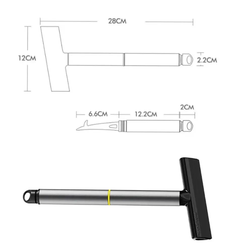 Multifunctional 2 in 1 Snow Brush Stone Hook Car Tire Clear Snow Remover Glass Brush Wash Accessories Ice Breaker Car