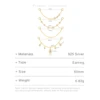 ANDYWEN 925 Sterling Silver 5.5cm 6cm Spare Parts Chains For Stud Earring Piercing Hoops Drop Earring Women Fine Jewelry Gift 6