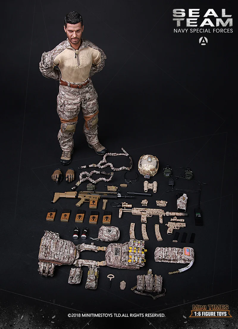 Spot Minitimes Us Navy Seals Small Era 1/6 Soldier M013 Night Jump Dog  Military Model - AliExpress