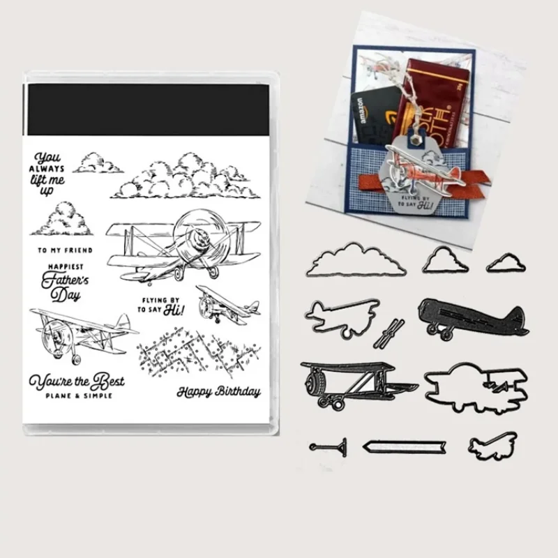 

Annual Catalog Take To The Sky Clear Stamp and Metal Cutting Dies for DIY Craft Scrapbooking
