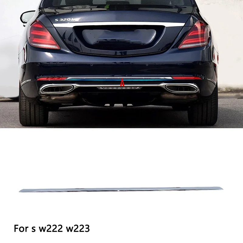 

For Mercedes Benz S Class W222 W223 For Maybach Style Rear Bumper Chrome Trim Molding Modification Chromium Styling