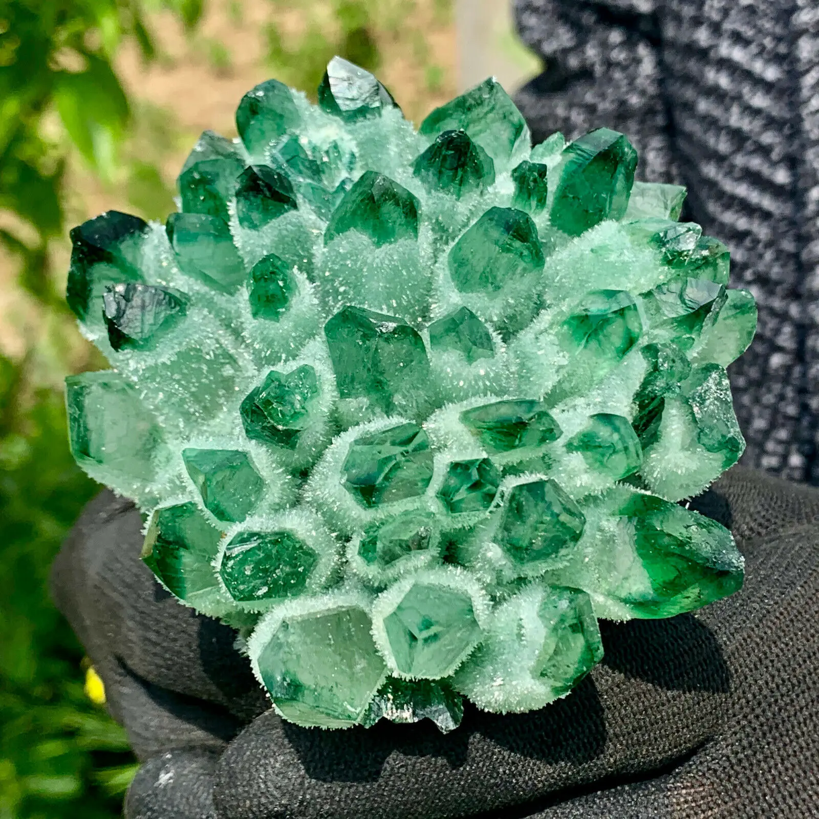 Green Phantom Crystal Cluster 1