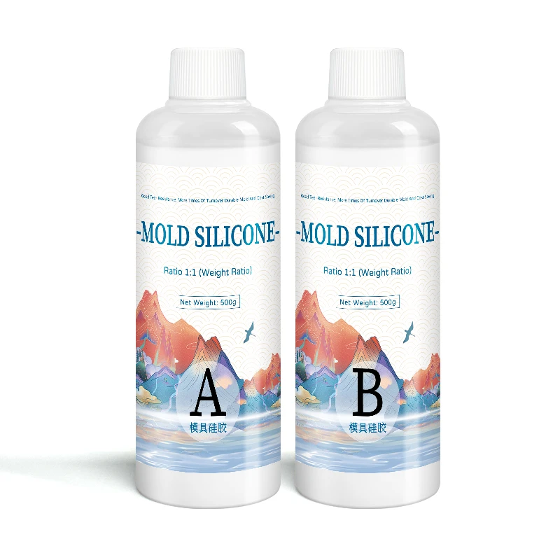 DIY Silicone Mold Making AB 1:1 Liquid Rubber Silicona Liquida Para Mold Fast Curing Making Silicone Kit 200g 500g