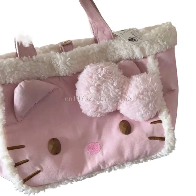Kawaii Hello Kitty Plush Bag Cartoon Soft Stuff Handbag Women Tote Shoulder Bags  Fashion Casual Y2k Large Capacity Plushies Bag 5