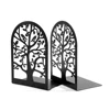 2Pcs Bird Group Bookends Tree of Life Bookends Metal Heavy Duty Desktop Home Office Supplies Storage Books Gift for Book Lovers 3