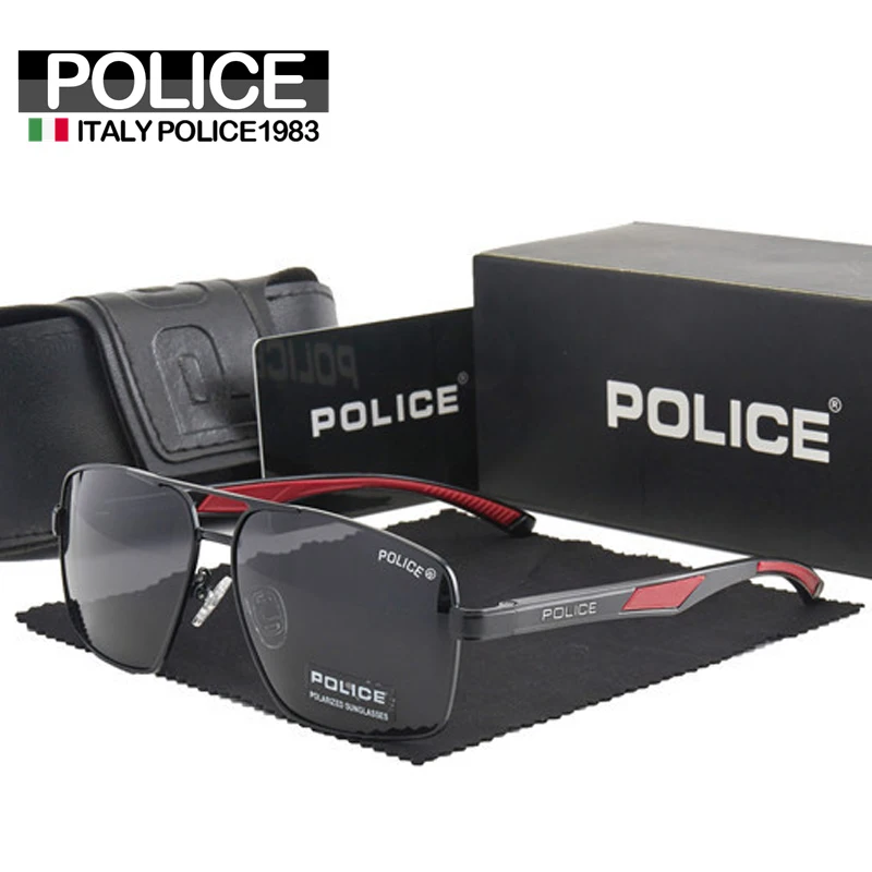 

Italy 1983 Police Sunglasses Polarized Mirror Colors for Men Pilot Sun Glasses Women with UV 400 Protection P3886