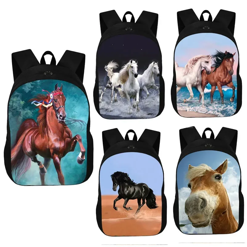 Steed Printing Backpack For Teenagers Children Horse School Bags Cute unicorn Backpack Boys Girls School Backpacks Kids Gift teenager backpack