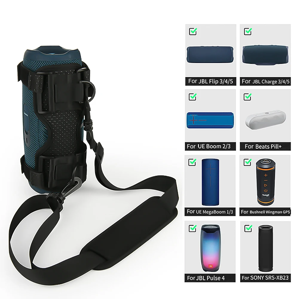 Travel Carrying Shoulder Strap Adjustable Strap for Walking Hiking Camping Protective Cover for JBL Charge 3/4/5 for UE Boom 2/3