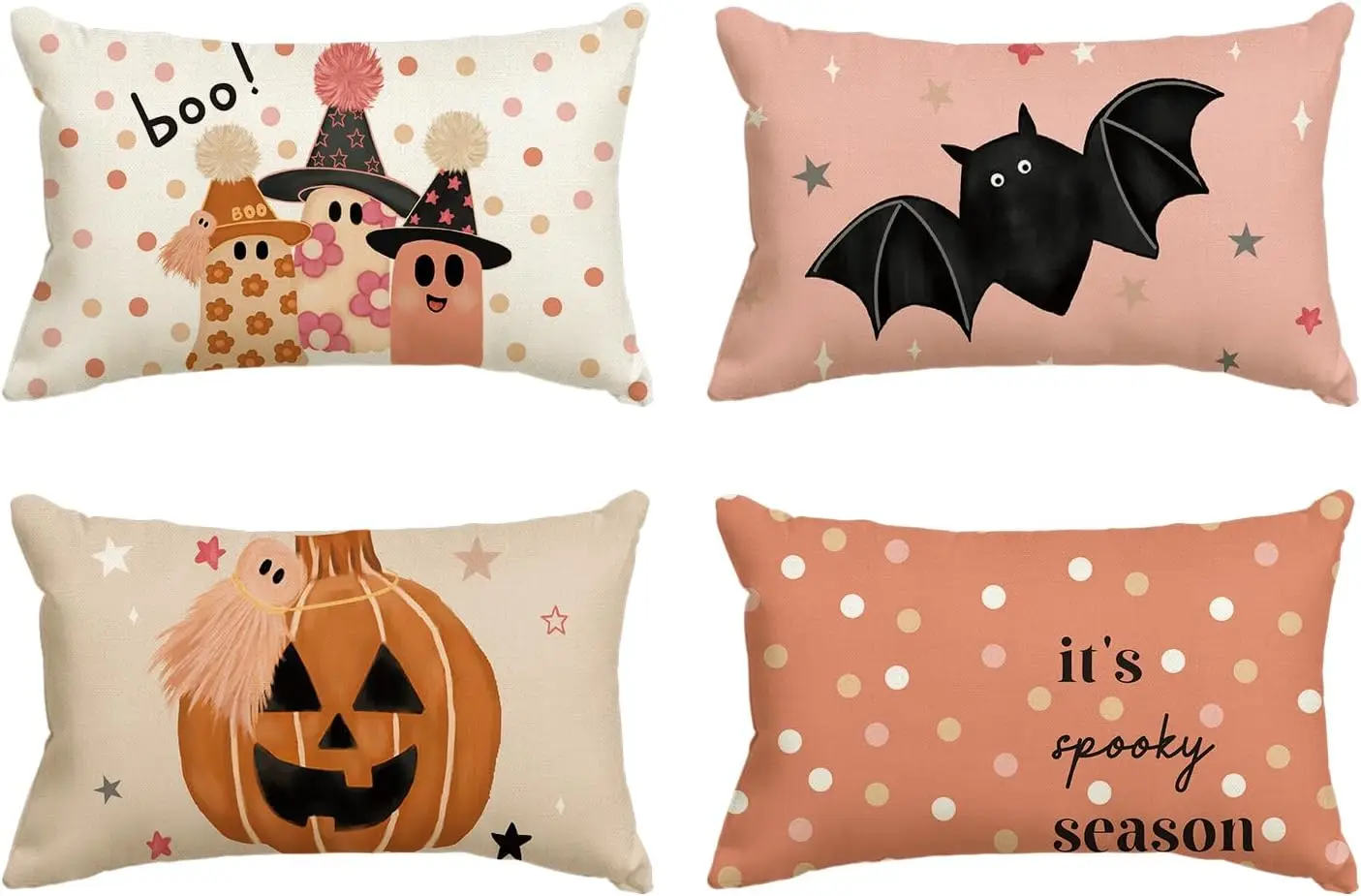 

Halloween pillowcase, pumpkin polka dot cushion cover for sofa linen waist pillowcase 30X50cm
