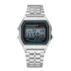Luxury Top Band Watch For Women F91-W Square LED Electronic Alarm Clock Luminous Calendar Stainless Steel Digital Watches Clock 1