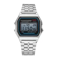 Luxury Top Band Watch For Women F91-W Square LED Electronic Alarm Clock Luminous Calendar Stainless Steel Digital Watches Clock 1