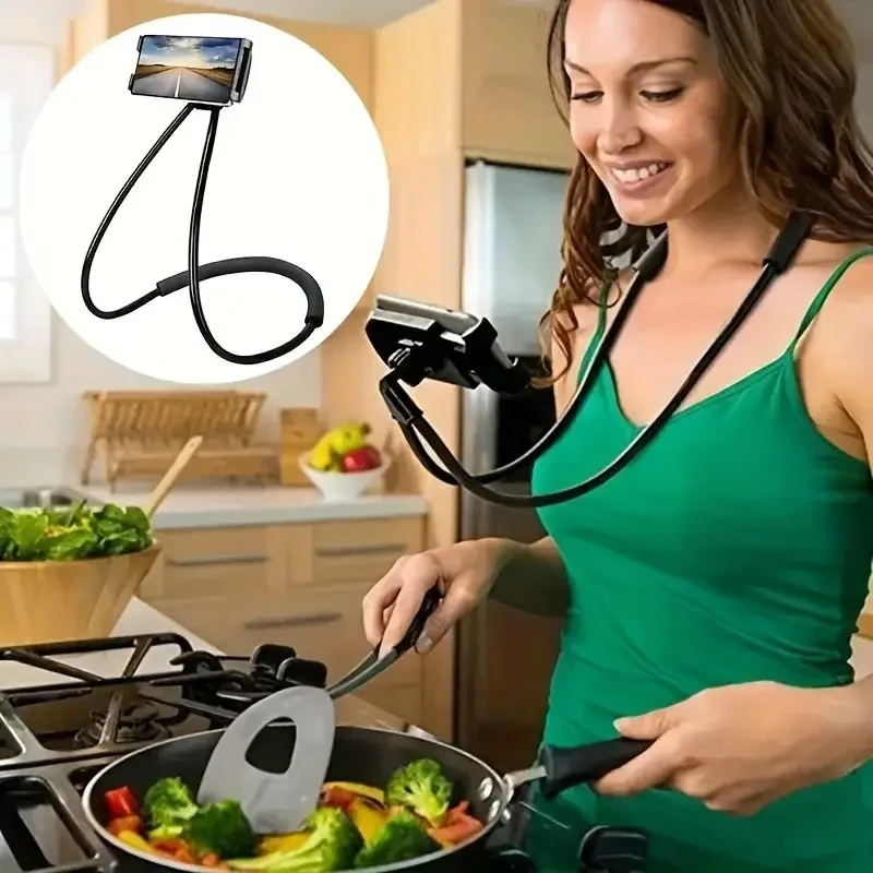 Universal Extendable Neck Hanging Phone Holder with 360° Rotating Mount