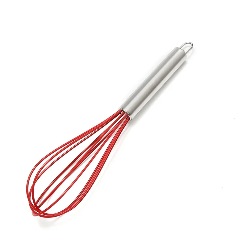 Red 10-inch whisk